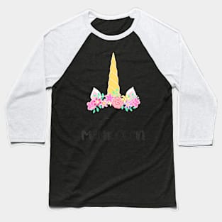 Womens Mamacorn Unicorn Mom Baby Mothers Day For Womens Baseball T-Shirt